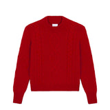 Red cable knit cashmere sweater for women | Mila | Linnea Lund