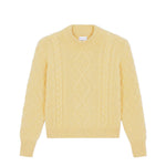 Yellow cable knit cashmere sweater for women | Mila | Linnea Lund