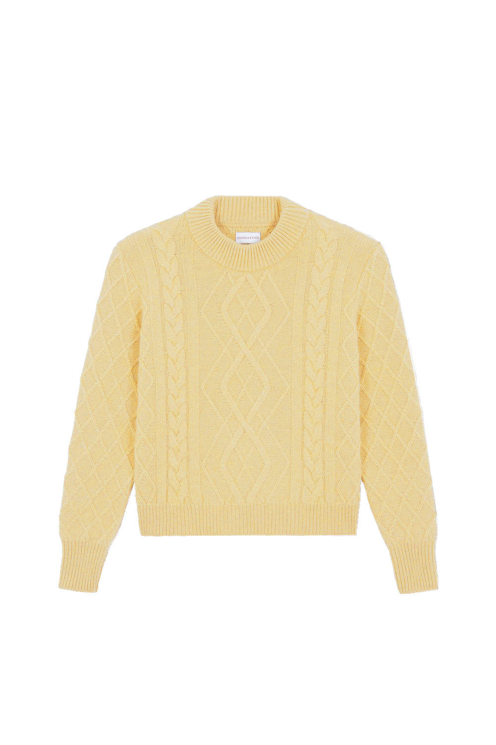 Yellow cable knit cashmere sweater for women | Mila | Linnea Lund