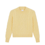 Yellow cable knit cashmere sweater for women | Mila | Linnea Lund
