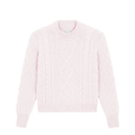 Light pink cable knit cashmere sweater for women | Mila | Linnea Lund