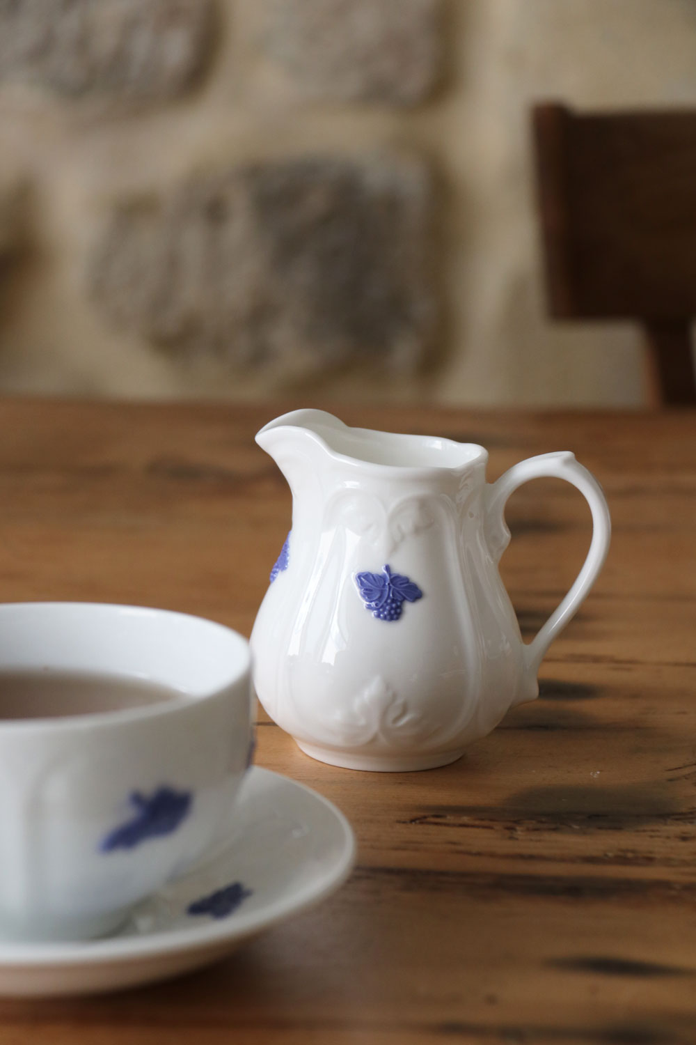 Vintage milk jug Gustavsberg Porcelain, Blå Blom, 1960