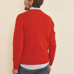Flash pink men cashmere sweater - back view | Mimmi | Linnea Lund