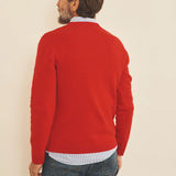 Flash pink men cashmere sweater - back view | Mimmi | Linnea Lund