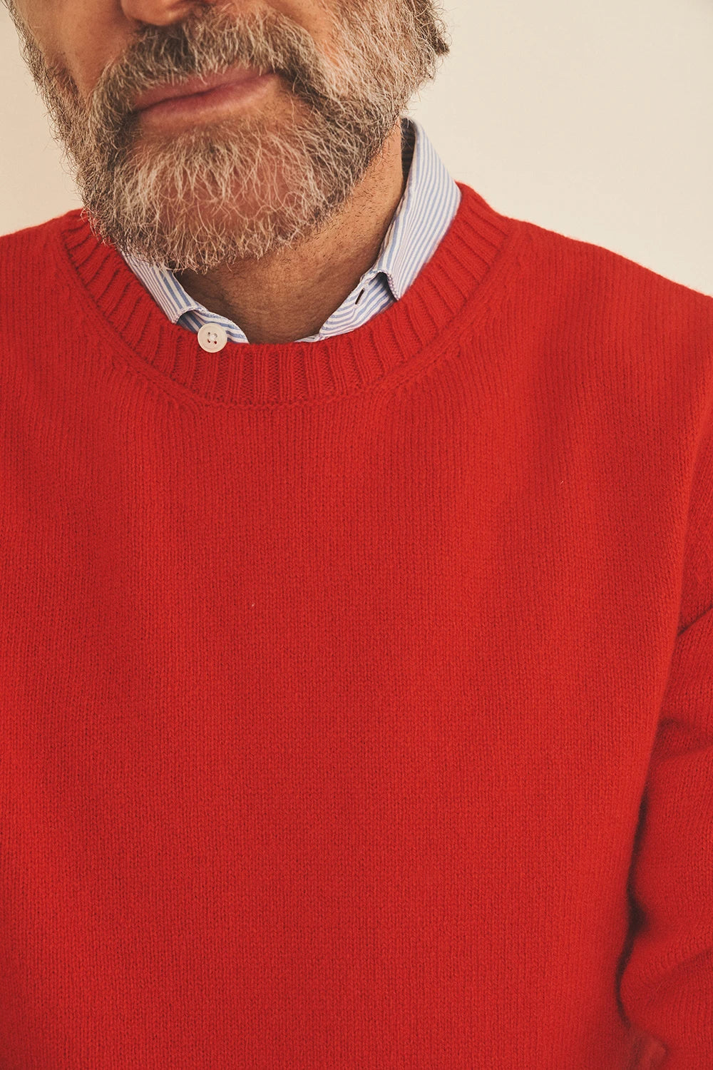 Flash pink men cashmere sweater - focus fabric | Mimmi | Linnea Lund