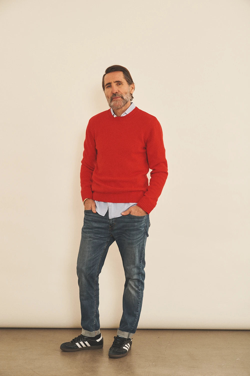 Flash pink men cashmere sweater - look | Mimmi | Linnea Lund