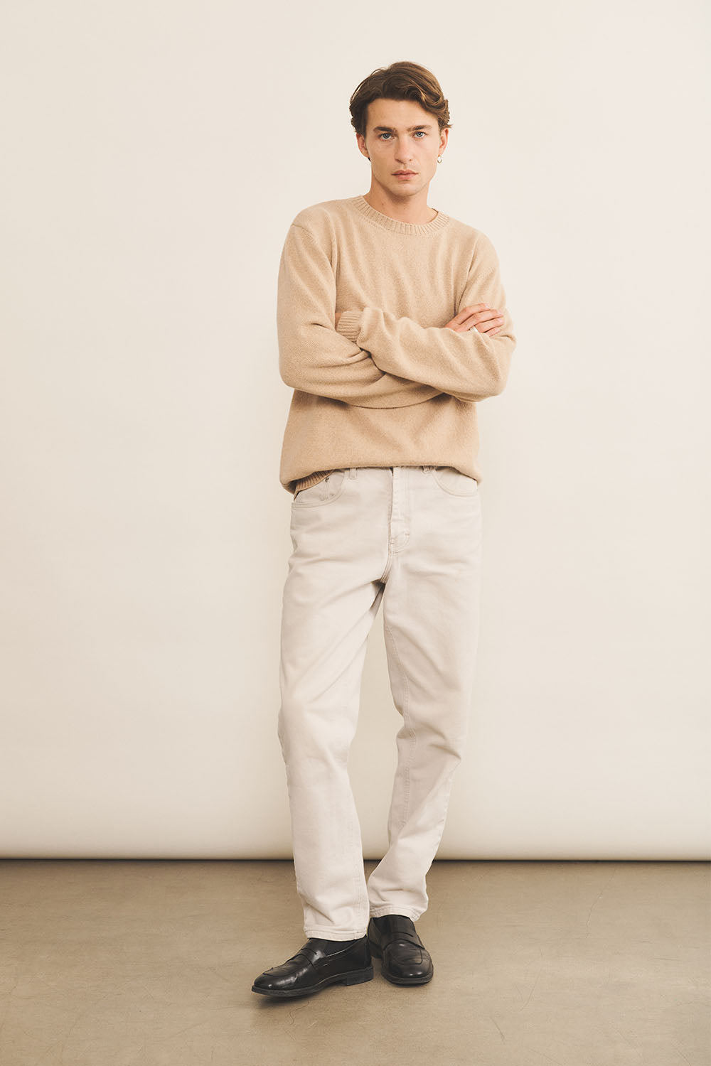 Light camel men cashmere sweater - look | Mimmi | Linnea Lund