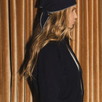 Navy reversible cashmere scarf | Elle Macpherson x Linnea Lund