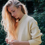 Turtleneck yellow cashmere oversize sweater | Nina | Linnea Lund