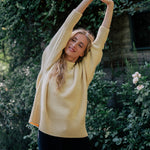 Turtleneck yellow cashmere oversize sweater | Nina | Linnea Lund