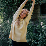 Turtleneck yellow cashmere oversize sweater | Nina | Linnea Lund