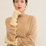 light yellow cashmere mittens for women | Noah | Linnea Lund