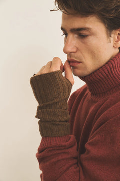 brown cashmere mittens for men | Noah | Linnea Lund