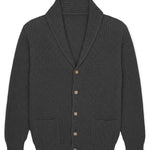 Dark grey cashmere sweater men - packshot | Philippe | Linnea Lund