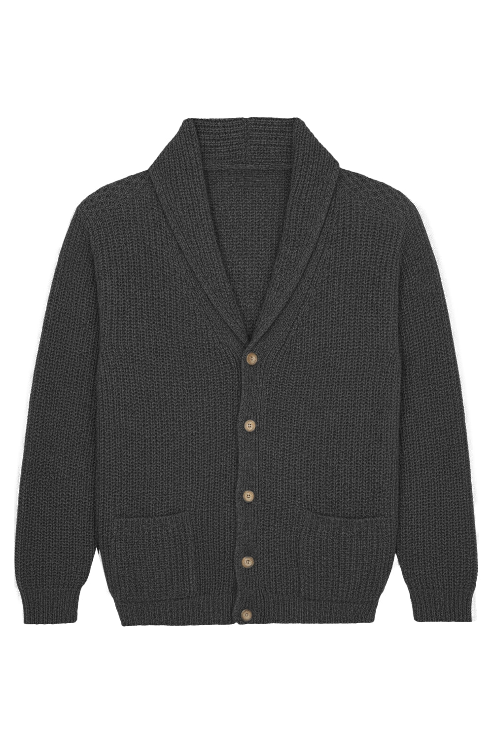 Dark grey cashmere sweater men - packshot | Philippe | Linnea Lund