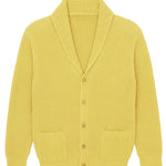 flash yellow cashmere cardigan men - packshot | Philippe | Linnea Lund