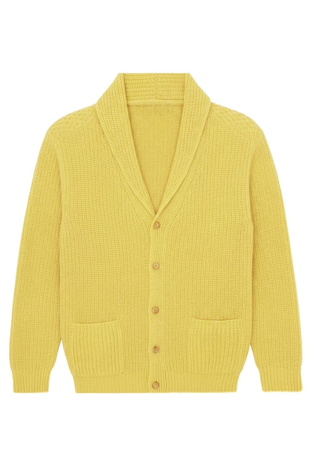flash yellow cashmere cardigan men - packshot | Philippe | Linnea Lund