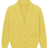 flash yellow cashmere cardigan men - packshot | Philippe | Linnea Lund