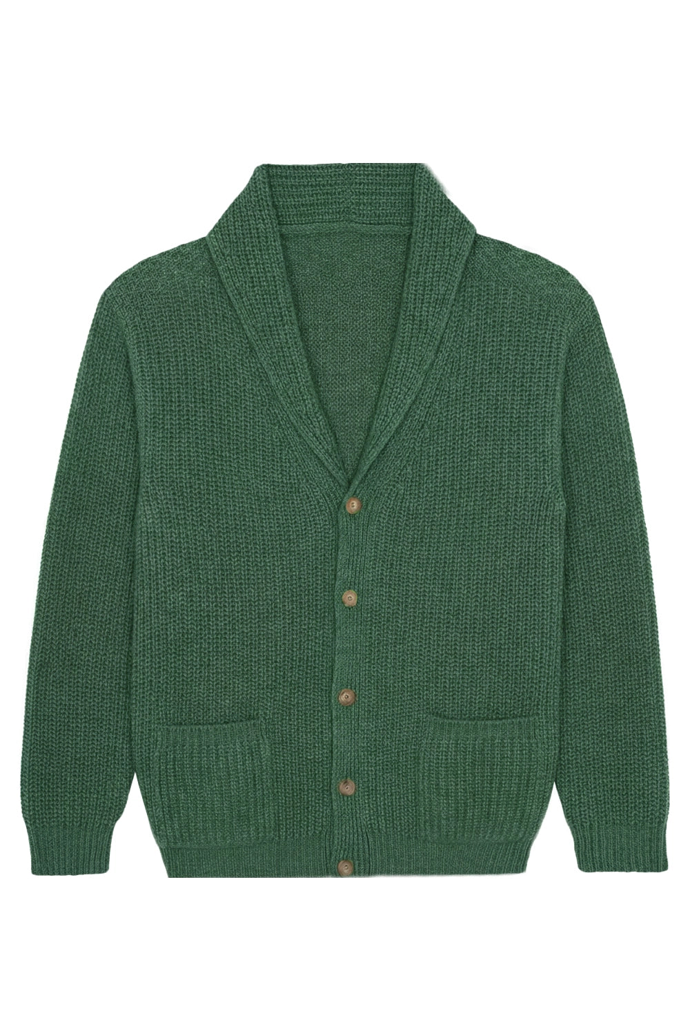 Green cashmere cardigan men - packshot | Philippe | Linnea Lund