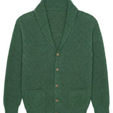 Green cashmere cardigan men - packshot | Philippe | Linnea Lund