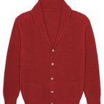 flash red cashmere cardigan men - packshot | Philippe | Linnea Lund