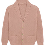 light salmon pink cashmere cardigan men - packshot | Philippe | Linnea Lund