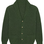 Green cashmere cardigan men - packshot | Philippe | Linnea Lund