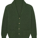 Green cashmere cardigan men - packshot | Philippe | Linnea Lund