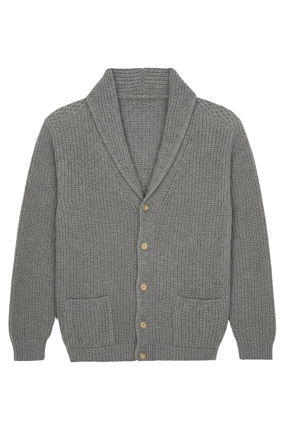 Grey cashmere cardigan men - packshot | Philippe | Linnea Lund