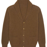 Brown cashmere cardigan men - packshot | Philippe | Linnea Lund