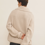 beige cashmere cardigan men - back view | Philippe | Linnea Lund