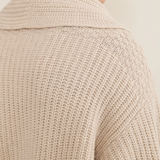 beige cashmere cardigan men - focus| Philippe | Linnea Lund