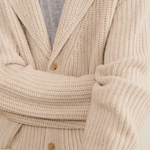 beige cashmere cardigan men - focus | Philippe | Linnea Lund
