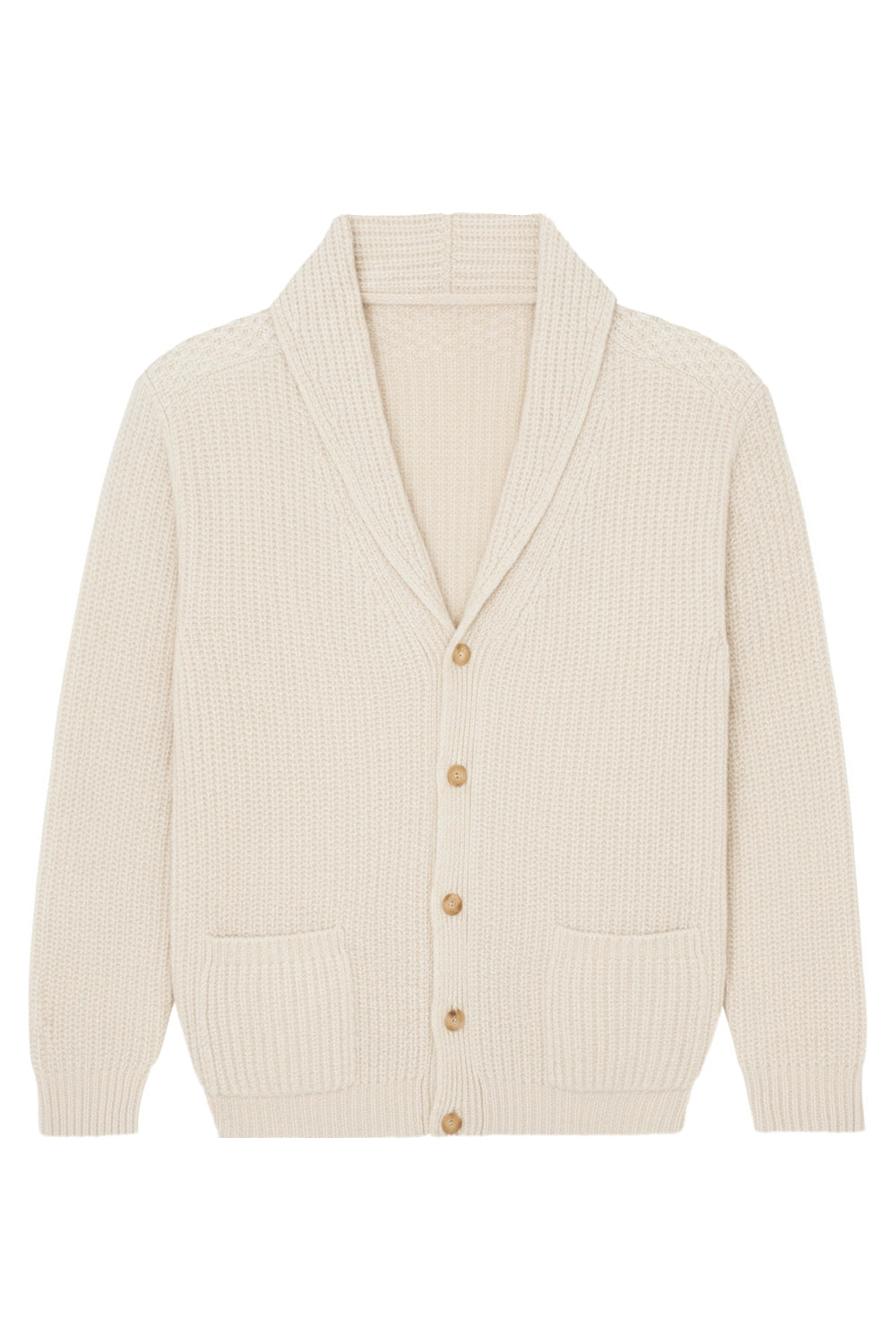 White cashmere cardigan men - packshot | Philippe | Linnea Lund