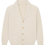 White cashmere cardigan men - packshot | Philippe | Linnea Lund