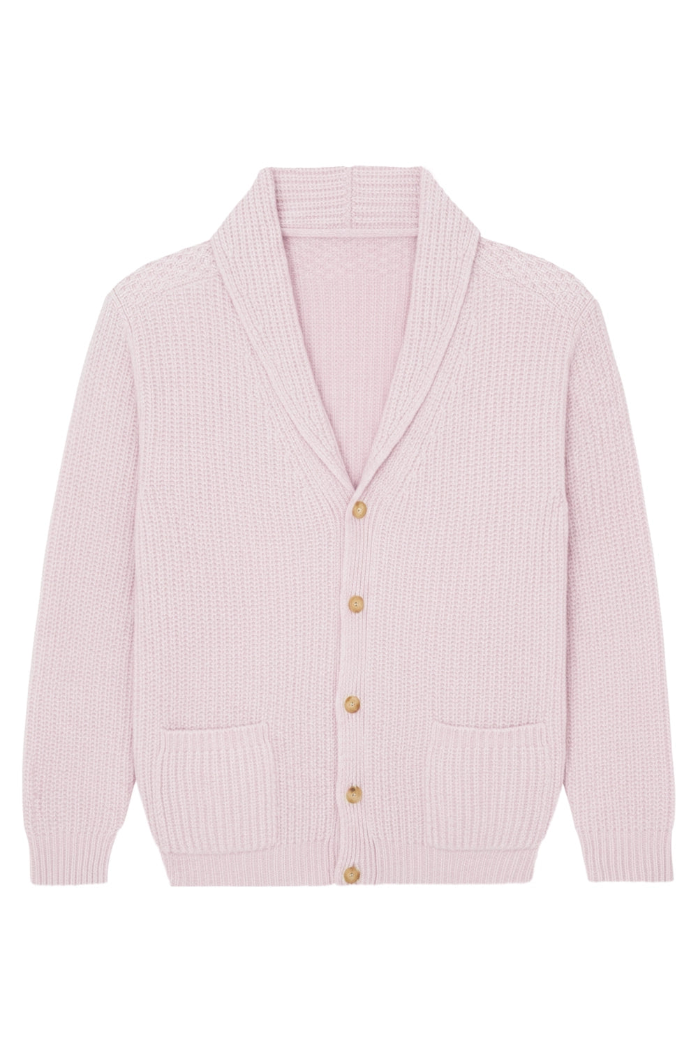 Light pink cashmere cardigan men - packshot | Philippe | Linnea Lund