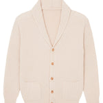 Light salmon pink color cashmere cardigan men - packshot | Philippe | Linnea Lund