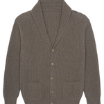 taupe color cashmere cardigan men - packshot | Philippe | Linnea Lund