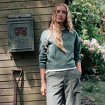 Green cropped cashmere sweater crewneck | Pia | Linnea Lund
