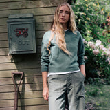 Green cropped cashmere sweater crewneck | Pia | Linnea Lund