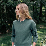 Green cropped cashmere sweater crewneck | Pia | Linnea Lund