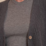 Dark grey cashmere cardigan women - video | Charlot | Linnea Lund