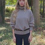 Turtleneck oversize brown cashmere sweater | Nathalie | Linnea Lund