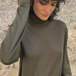 kaki cashmere long dress women - video | Lauren | Linnea Lund
