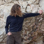 Women lightweight cashmere cardigan midnight blue | Grace | Linnea Lund