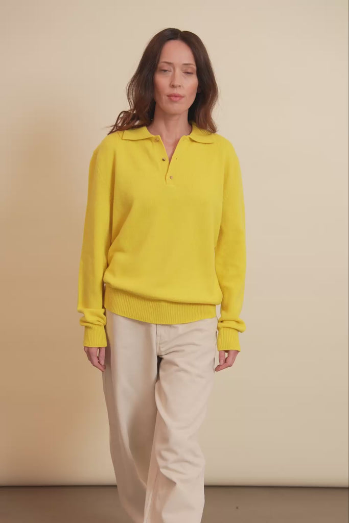 Cashmere polo women flash yellow - video | Ralph | Linnea Lund