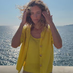 flash yellow cashmere cardigan women | Clara | Linnea Lund