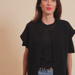 Cashmere sleeveless cardigan women black - video | Théo | Linnea Lund