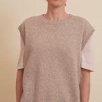 Cashmere sleeveless cardigan women beige - video | Berit | Linnea Lund