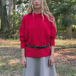 Flash red cashmere sweater women - packshot | Francesca | Linnea Lund